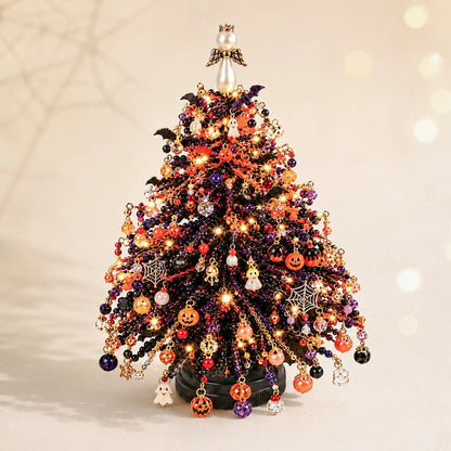 Christmas Tree Craft Kit Beaded With Warm Light String