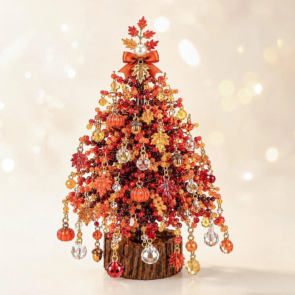 Christmas Tree Craft Kit Beaded With Warm Light String