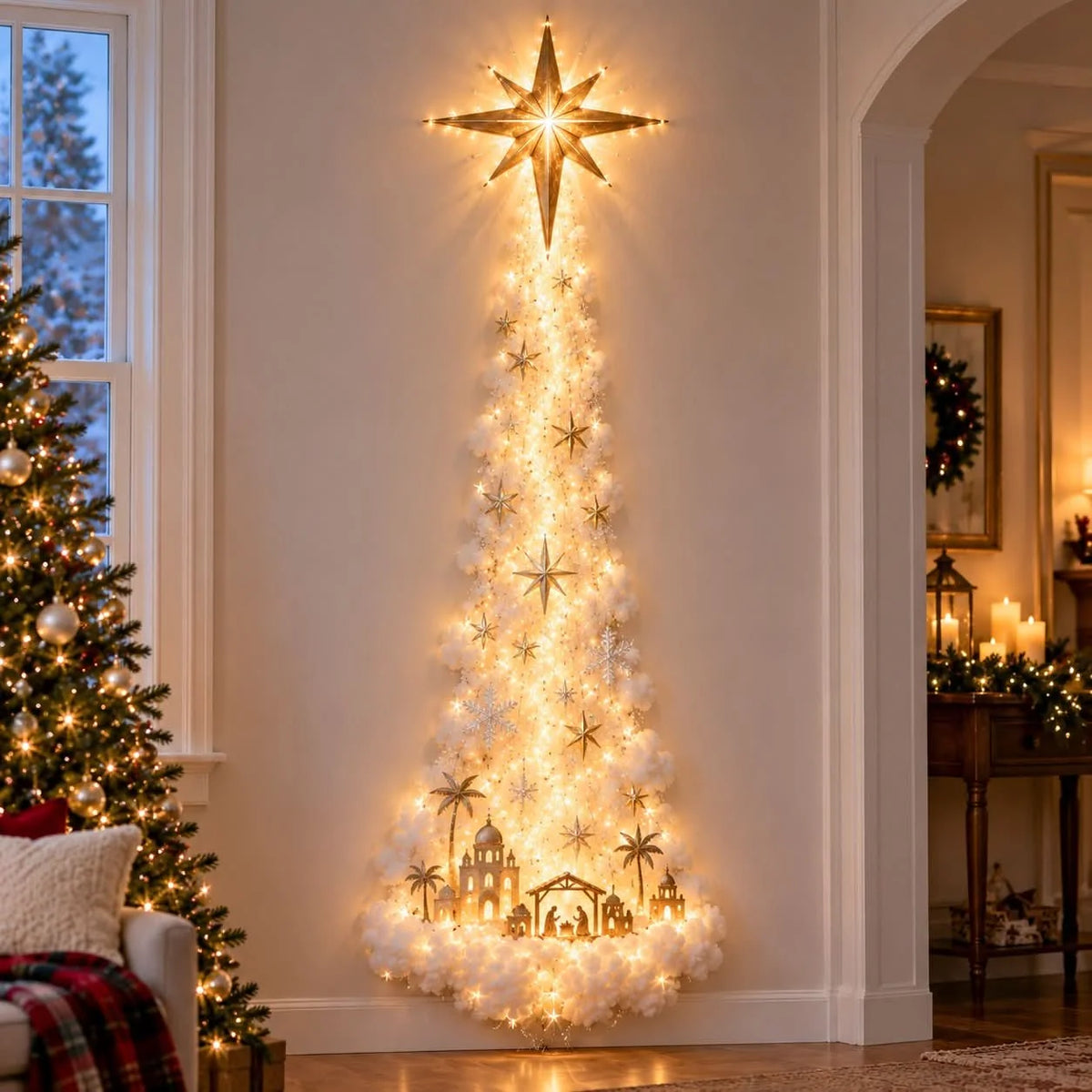 Christmas Wall Light Warm Glow Whimsical Design