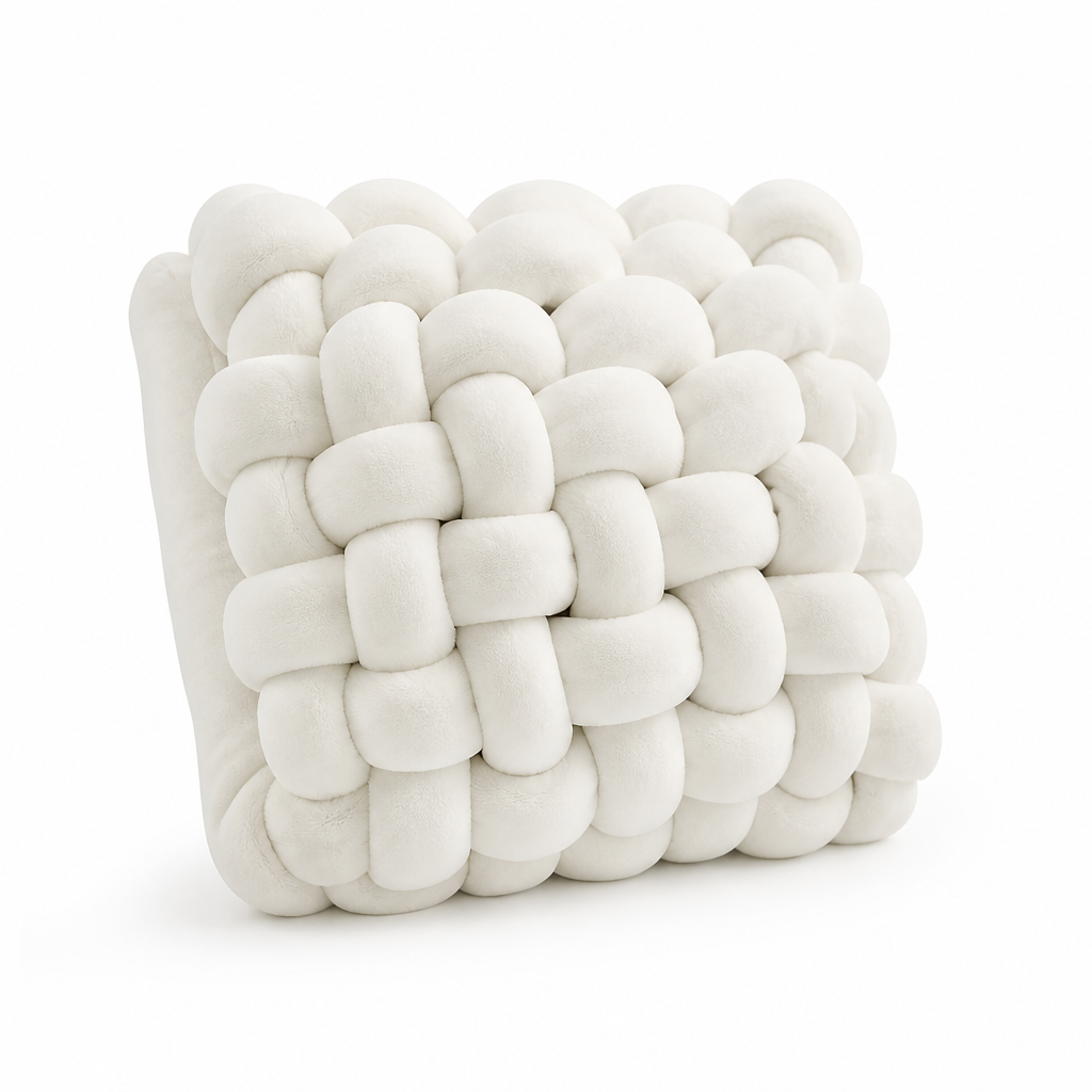 Chunky Knotted Woven Throw Pillow
