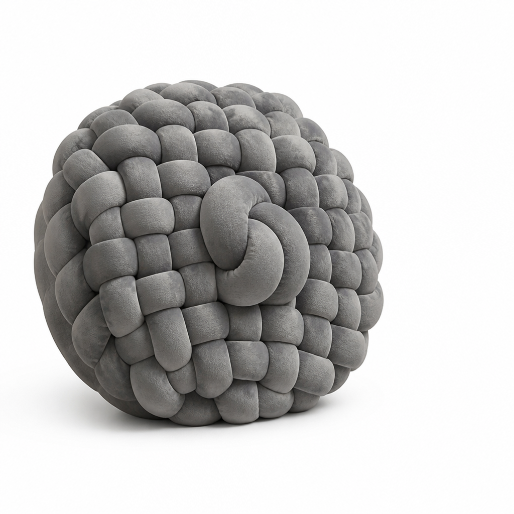 Chunky Knotted Woven Throw Pillow