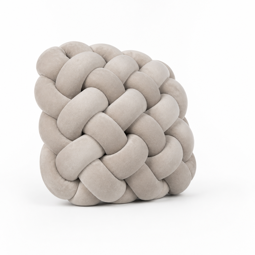 Chunky Knotted Woven Throw Pillow