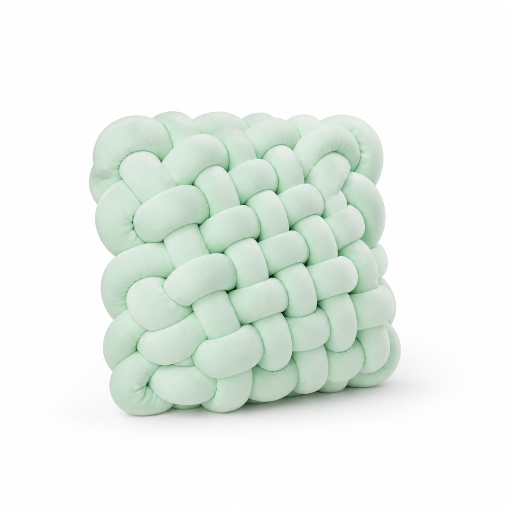 Chunky Knotted Woven Throw Pillow