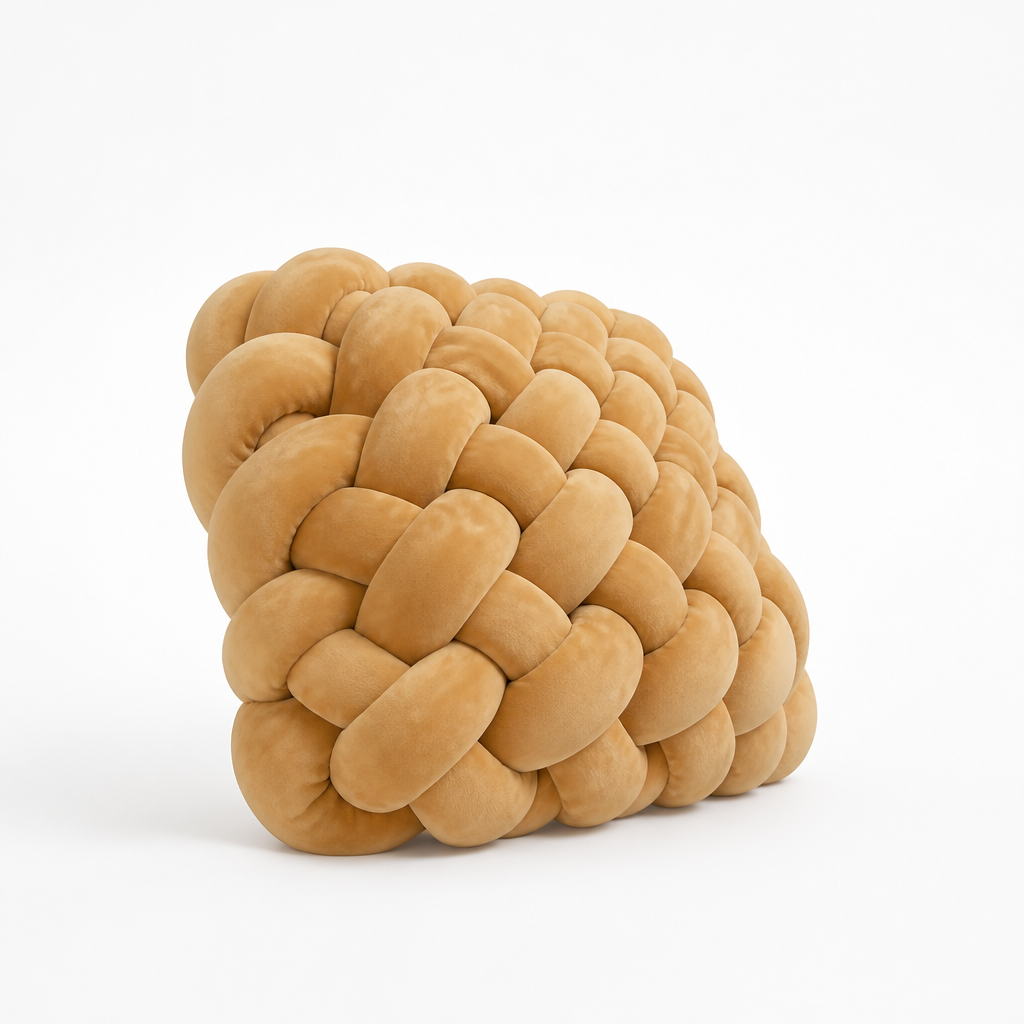 Chunky Knotted Woven Throw Pillow