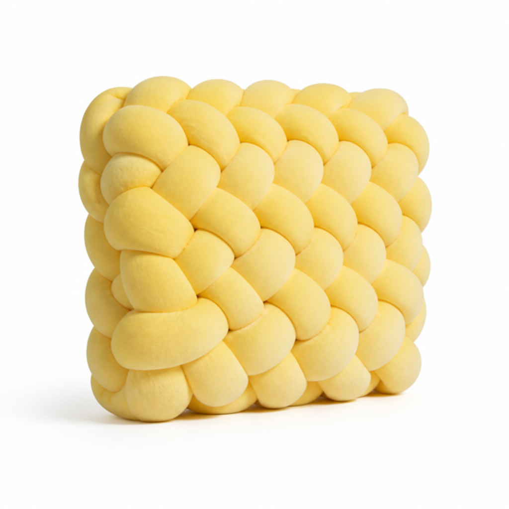 Chunky Knotted Woven Throw Pillow