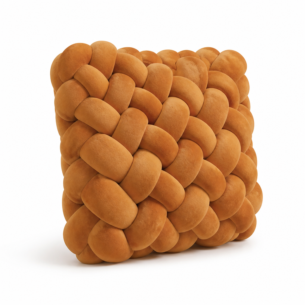 Chunky Knotted Woven Throw Pillow