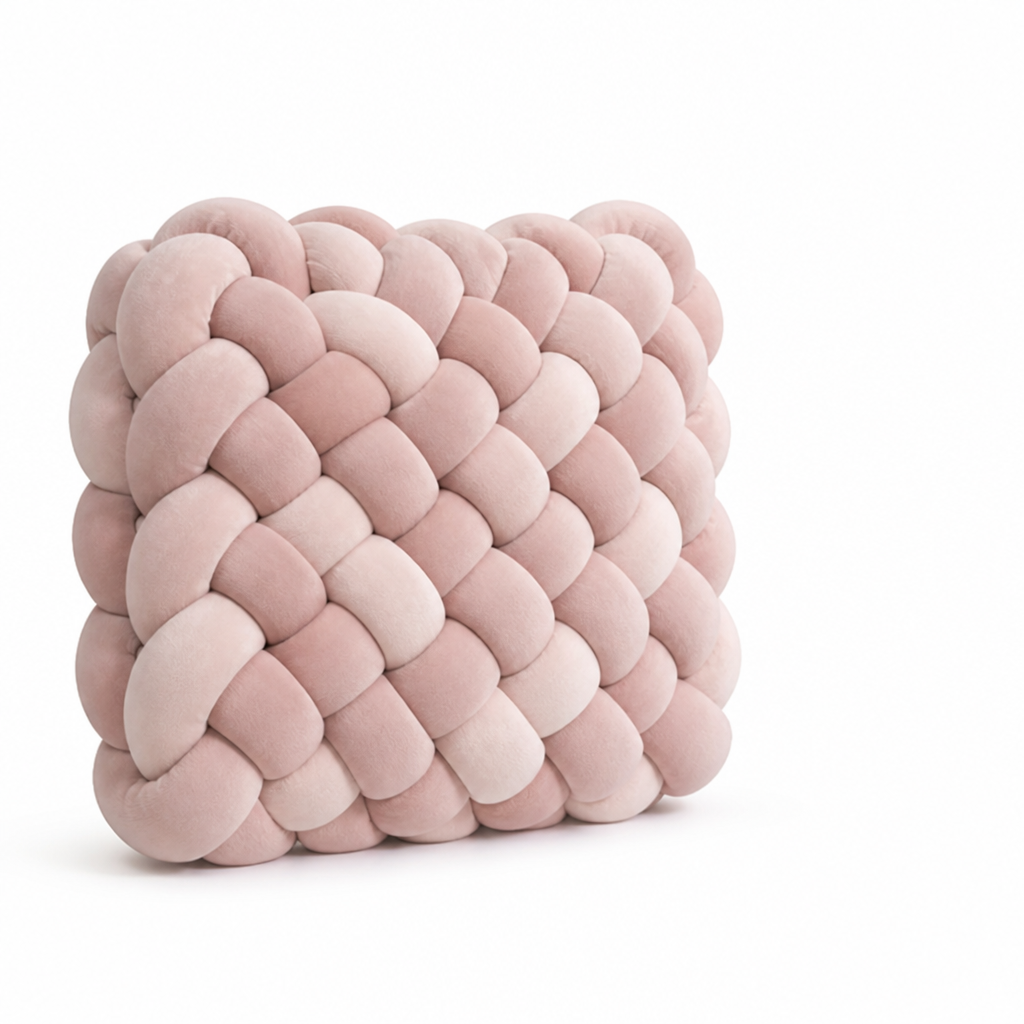 Chunky Knotted Woven Throw Pillow