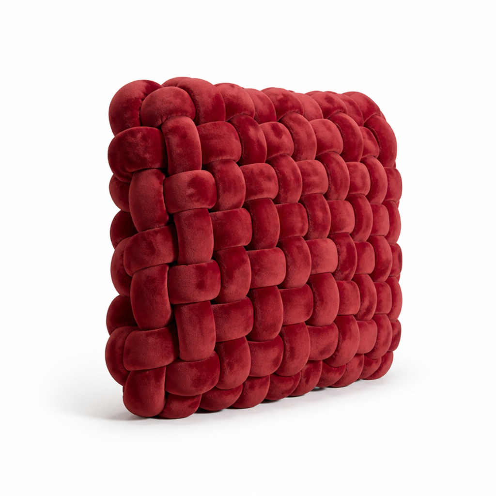Chunky Knotted Woven Throw Pillow