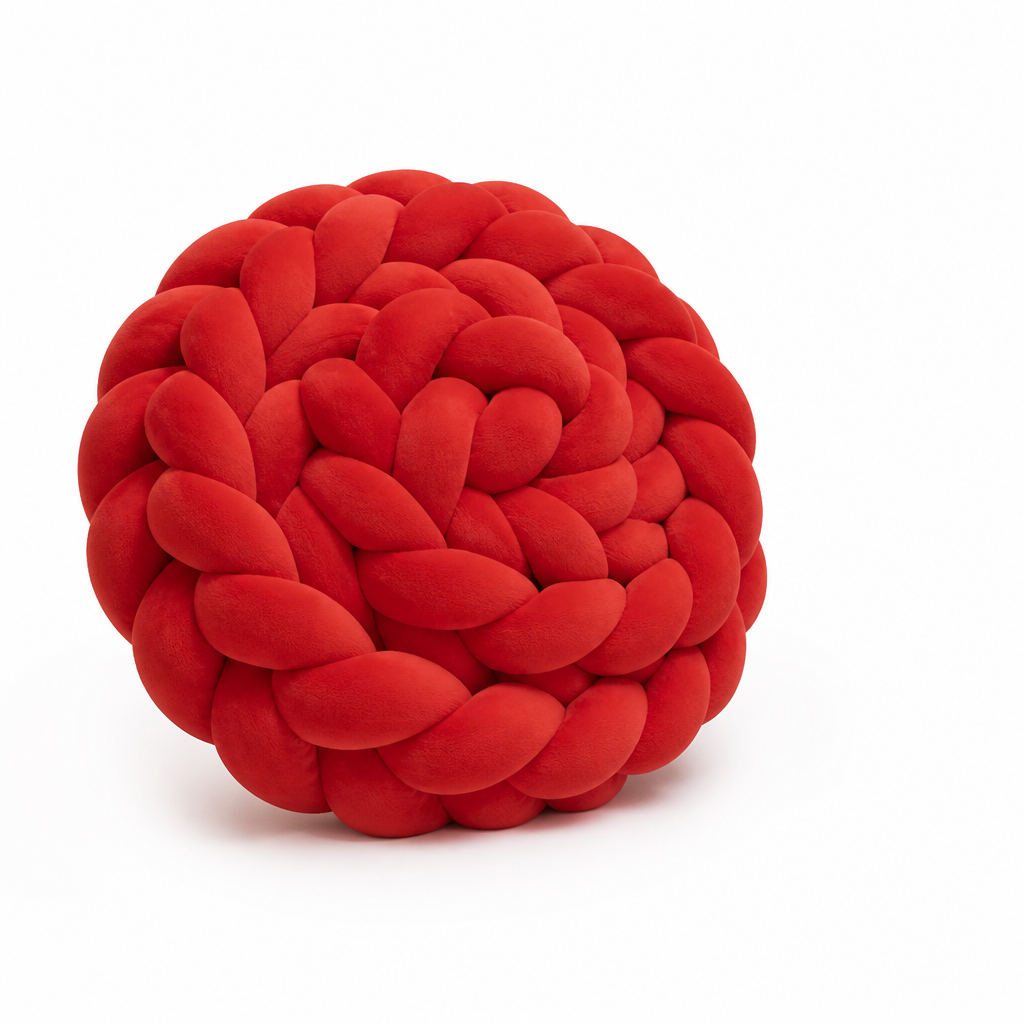 Chunky Knotted Woven Throw Pillow