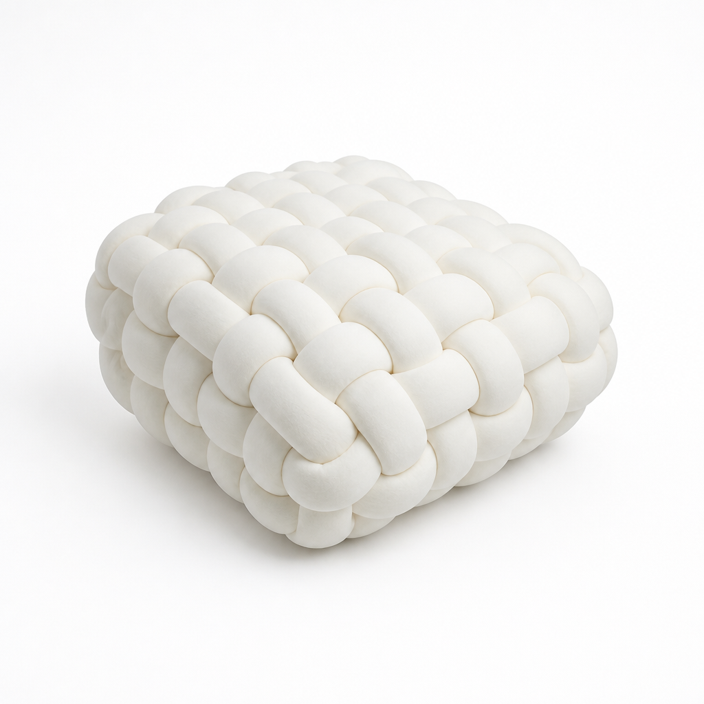 Chunky Knotted Woven Throw Pillow