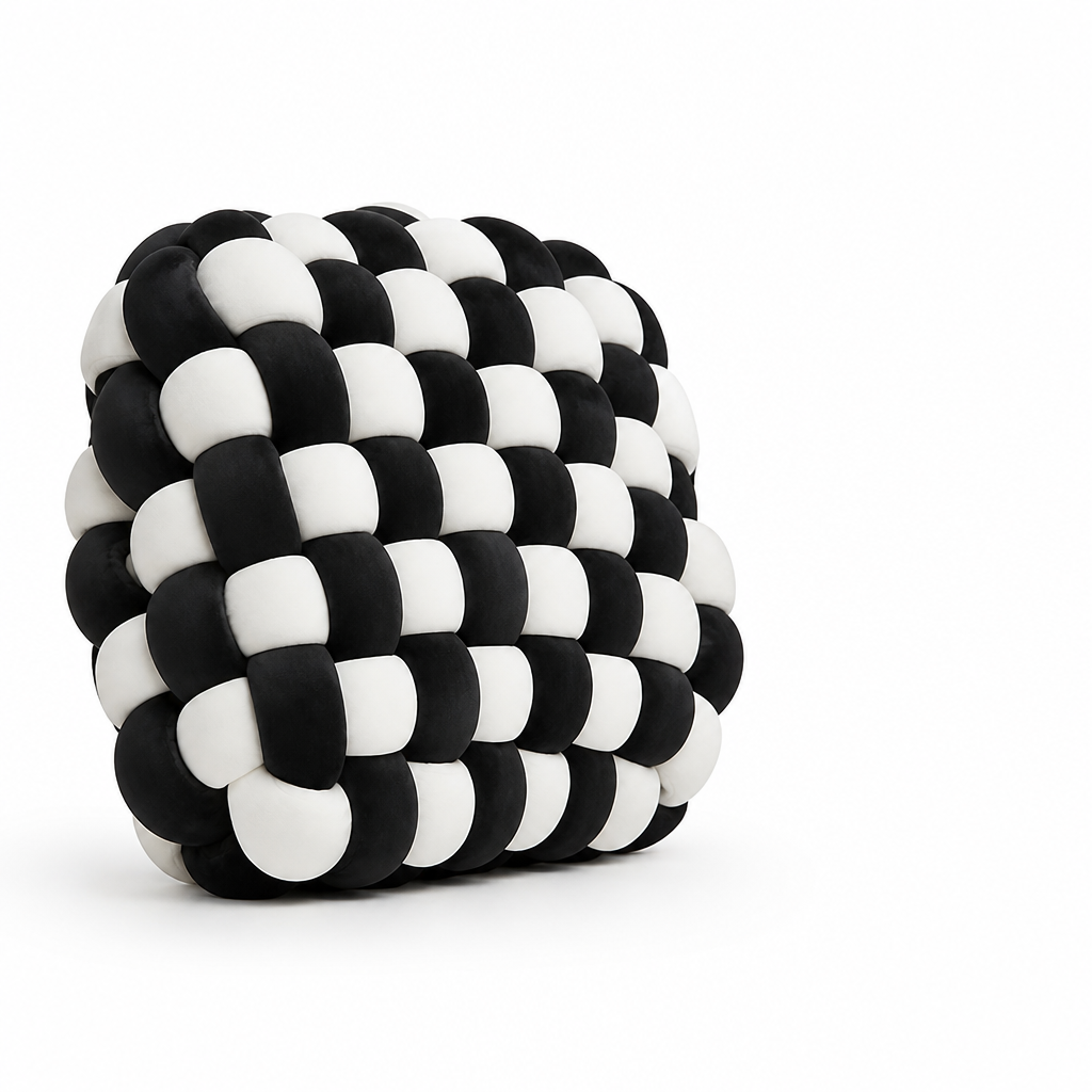 Chunky Knotted Woven Throw Pillow