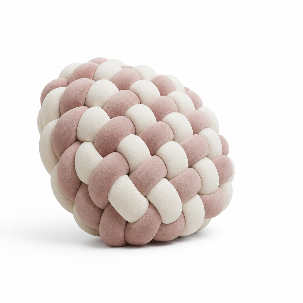 Chunky Knotted Woven Throw Pillow