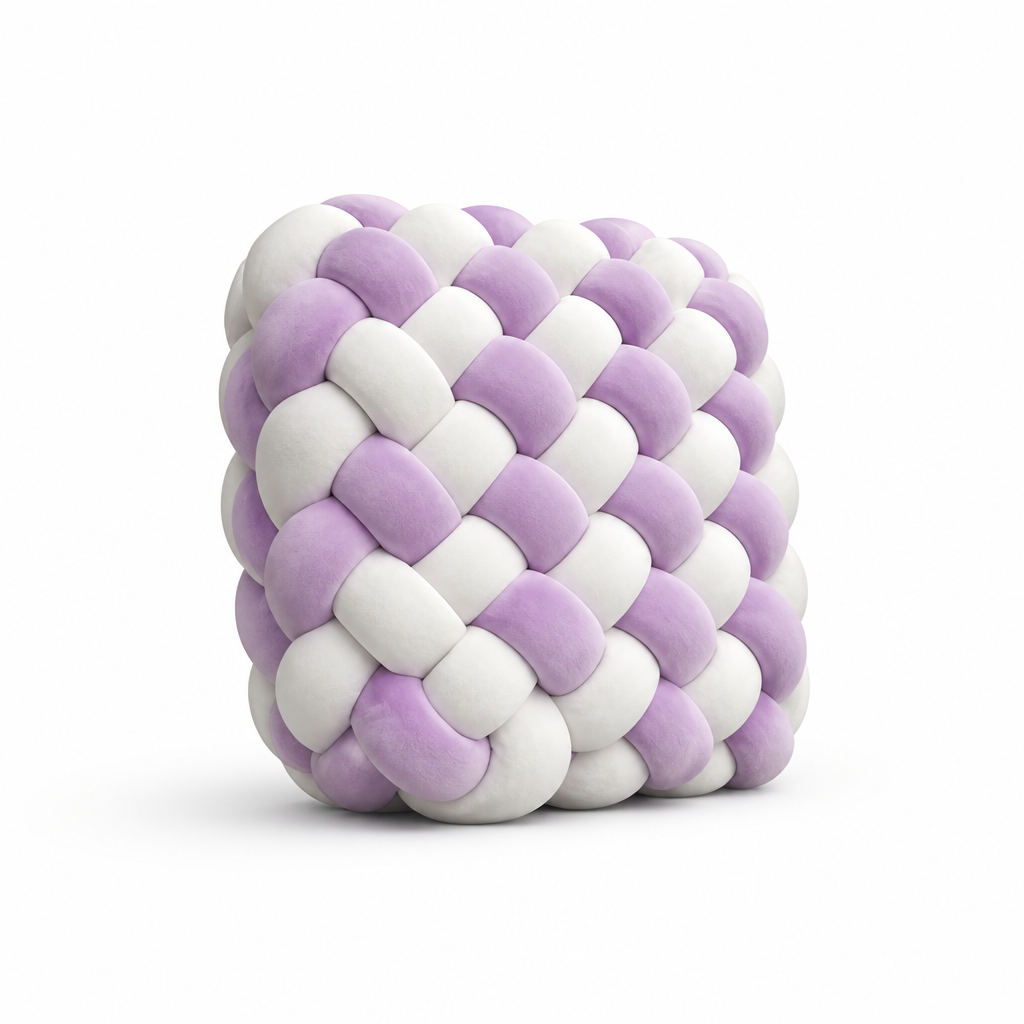 Chunky Knotted Woven Throw Pillow
