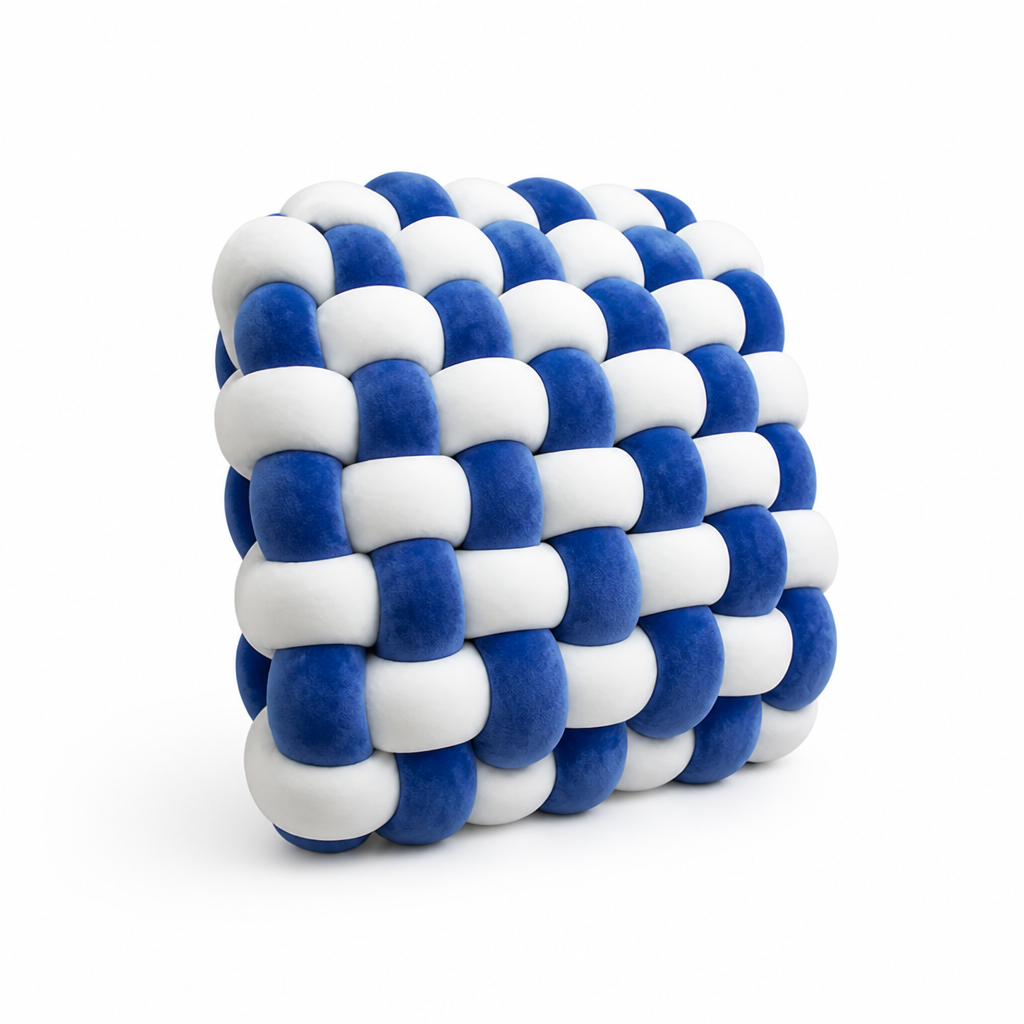 Chunky Knotted Woven Throw Pillow