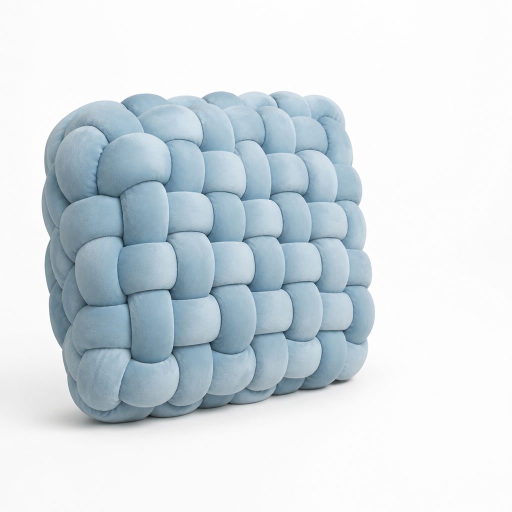 Chunky Knotted Woven Throw Pillow