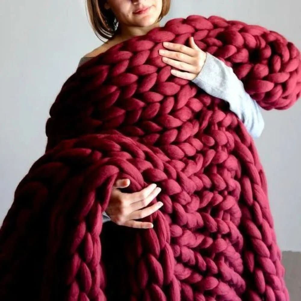 Chunky Wool Yarn Soft Fluffy Texture