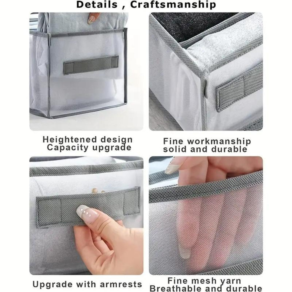 Closet Organizer Foldable 7-Compartment Sturdy Fabric & Carry Handle