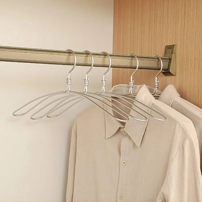 Clothes Hanger Set Extra-Wide Aluminum Rust-Resistant 6-Piece