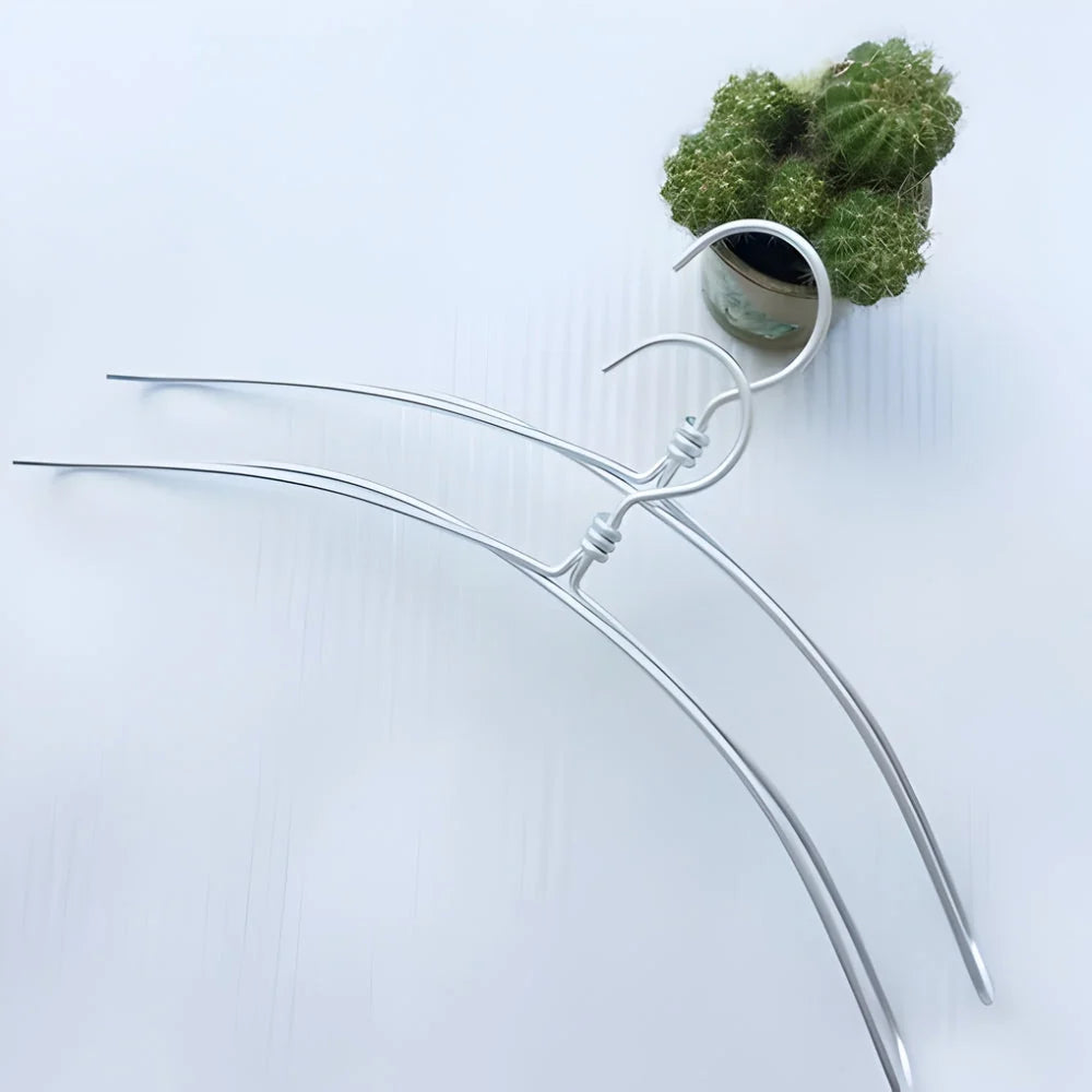 Clothes Hanger Set Extra-Wide Aluminum Rust-Resistant 6-Piece