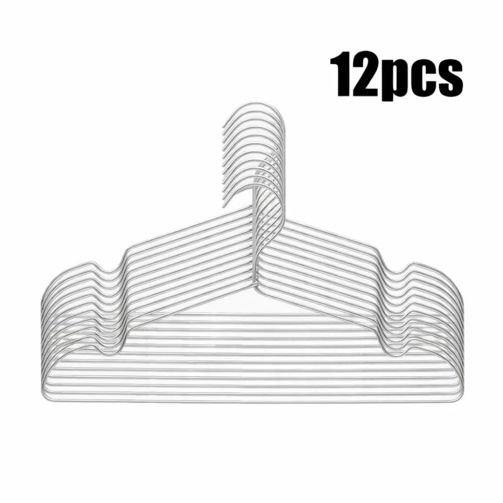 Clothes Hangers Slim Aluminum Non-Slip Set of 12