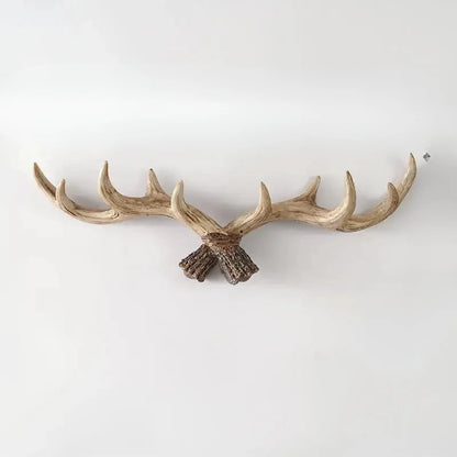 Coat Rack Wall-Mounted Antler Design Multiple Hooks