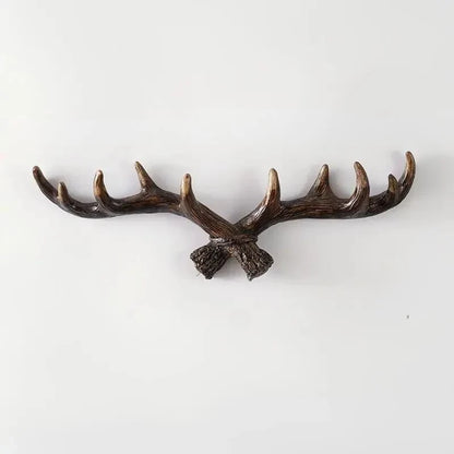 Coat Rack Wall-Mounted Antler Design Multiple Hooks