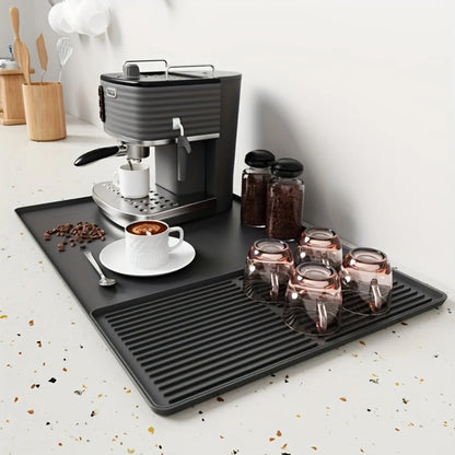 Coffee Bar Mat Silicone Drainage & Heat-Resistant