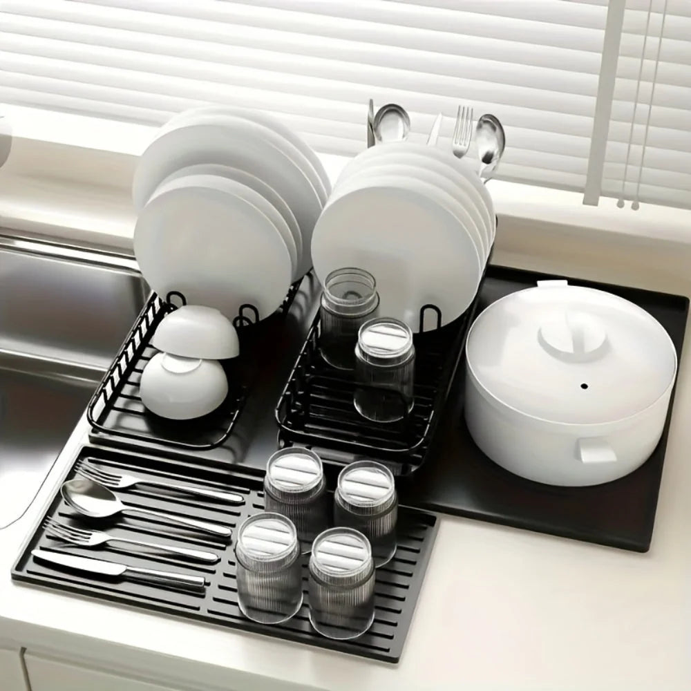 Coffee Bar Mat Silicone Drainage & Heat-Resistant