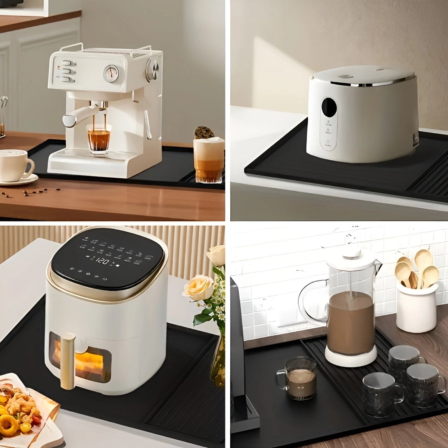 Coffee Bar Mat Silicone Drainage & Heat-Resistant