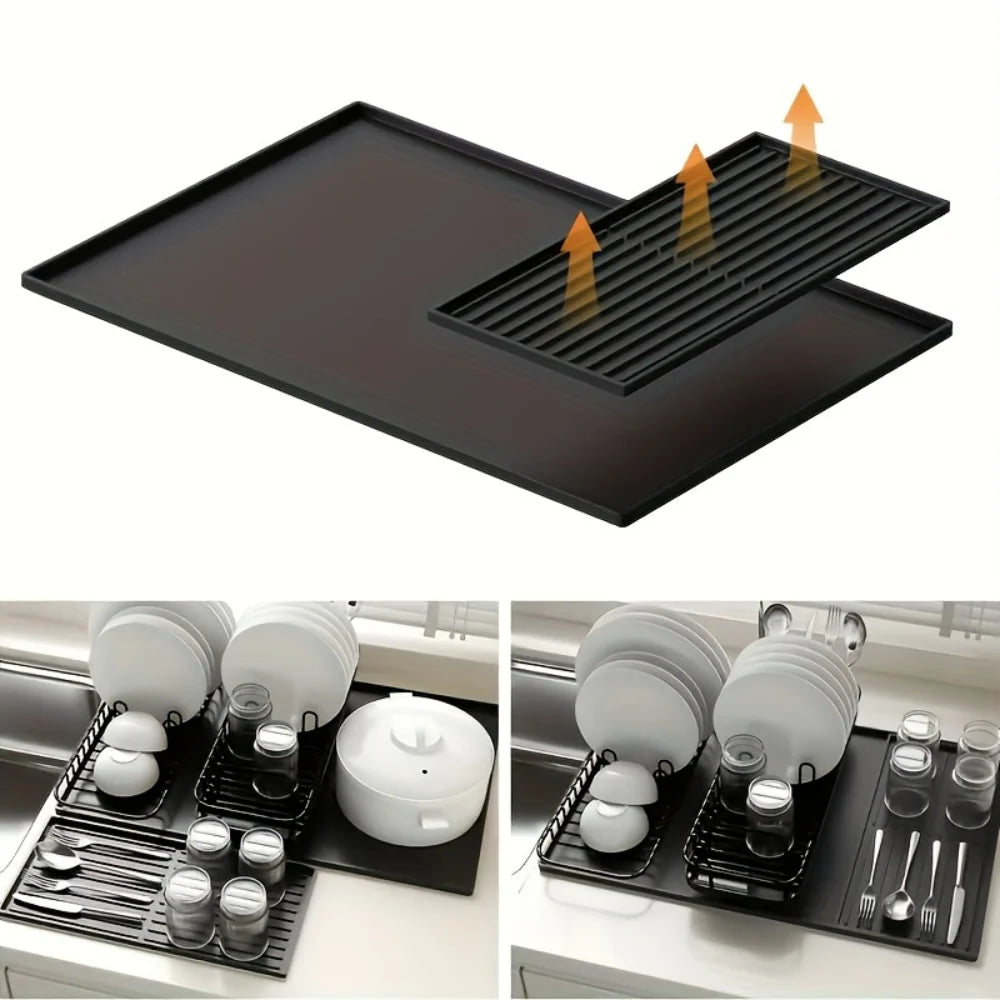 Coffee Bar Mat Silicone Drainage & Heat-Resistant