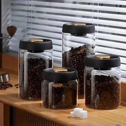 Coffee Canister Vacuum-Sealed Food-Grade Glass