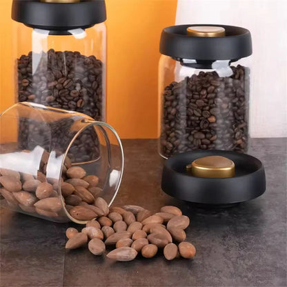 Coffee Canister Vacuum-Sealed Food-Grade Glass