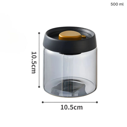 Coffee Canister Vacuum-Sealed Food-Grade Glass