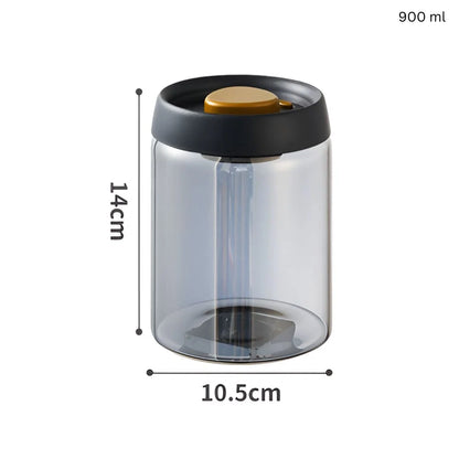 Coffee Canister Vacuum-Sealed Food-Grade Glass