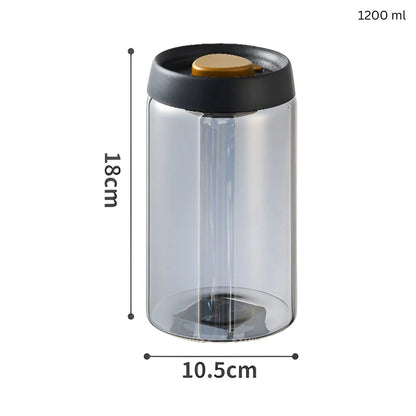 Coffee Canister Vacuum-Sealed Food-Grade Glass
