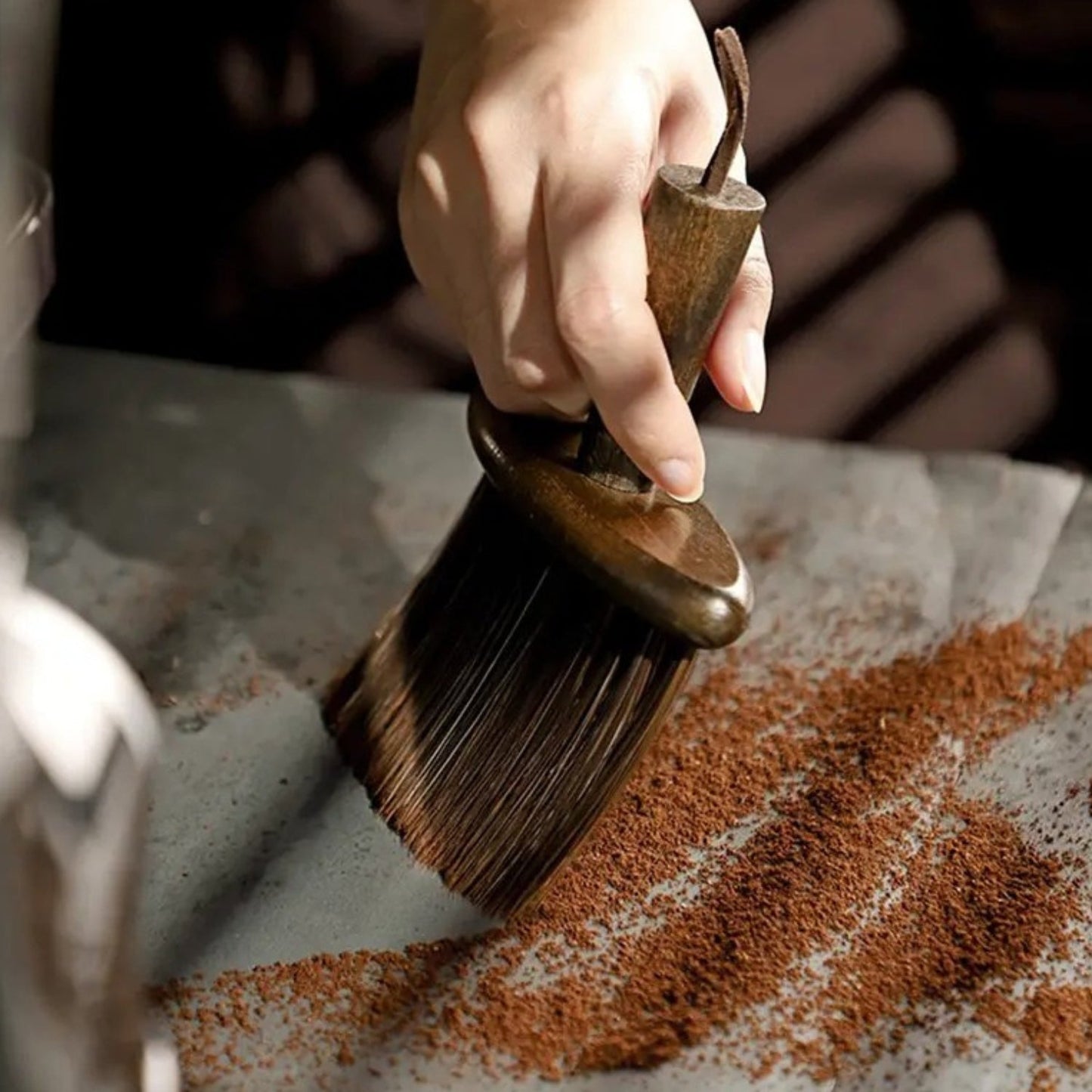 Coffee Cleaning Brush Beech Handle & PBT Bristles