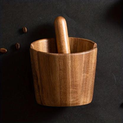 Coffee Knock Box Solid Wood Built In Knock Bar