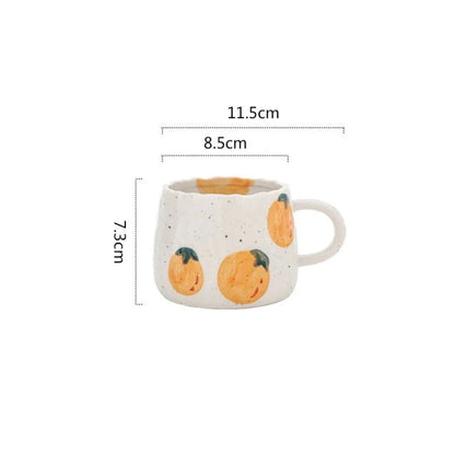 Coffee Mug Hand-Glazed Fruit 300 ml Dishwasher Safe
