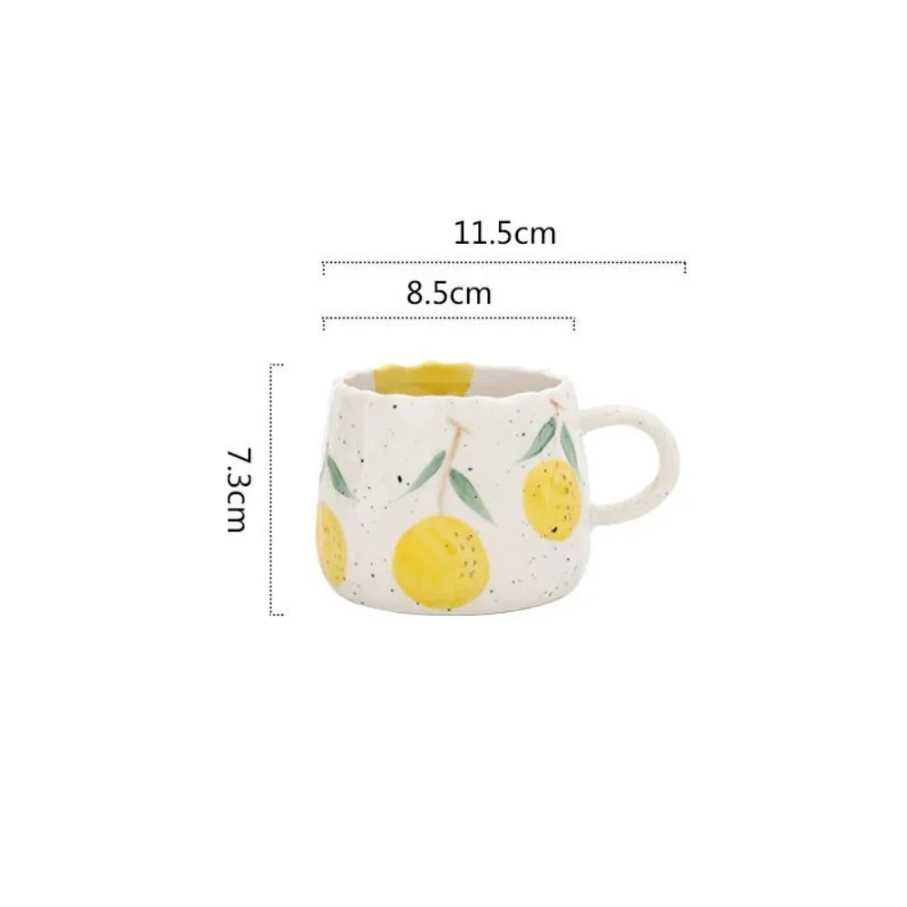 Coffee Mug Hand-Glazed Fruit 300 ml Dishwasher Safe