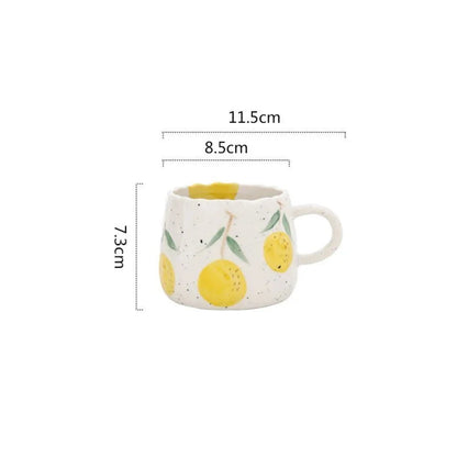 Coffee Mug Hand-Glazed Fruit 300 ml Dishwasher Safe