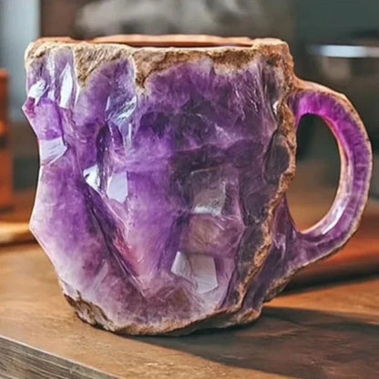 Coffee Mug Transparent Raised Texture 10.14 Oz Capacity