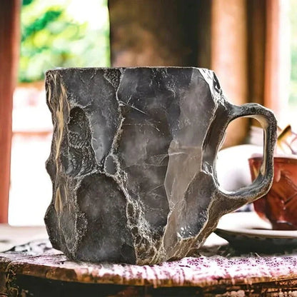Coffee Mug Transparent Raised Texture 10.14 Oz Capacity