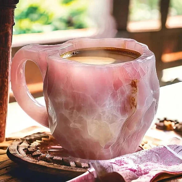 Coffee Mug Transparent Raised Texture 10.14 Oz Capacity