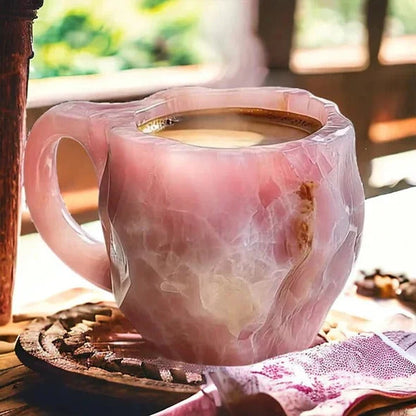 Coffee Mug Transparent Raised Texture 10.14 Oz Capacity