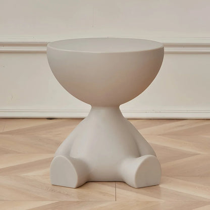 Coffee Table Round Plastic Compact Space-Saving Lightweight