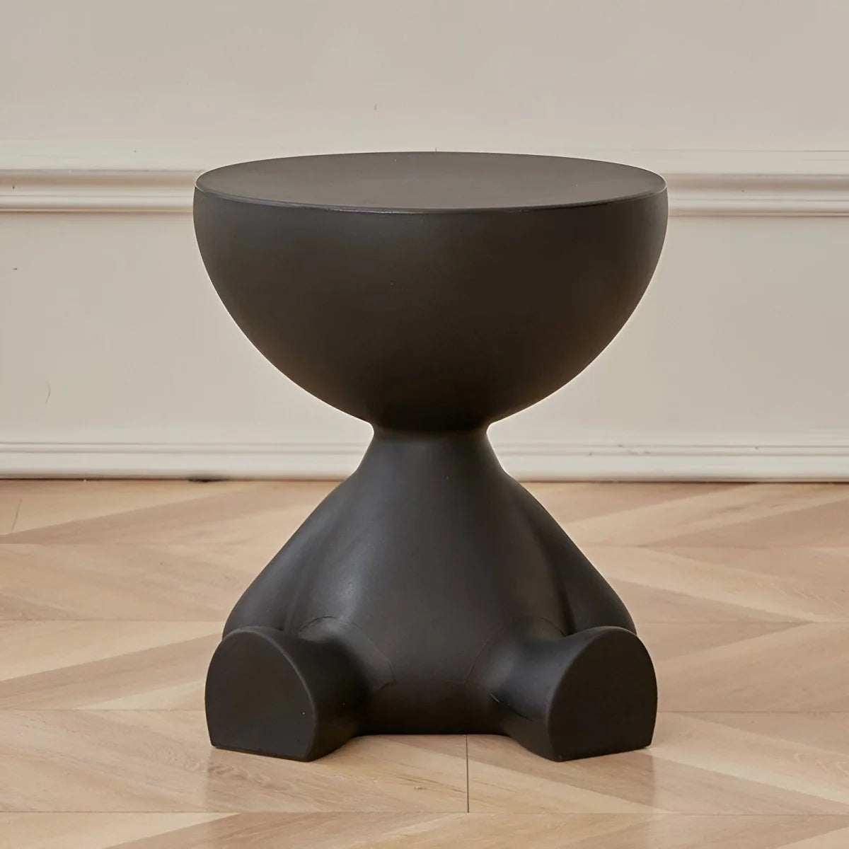 Coffee Table Round Plastic Compact Space-Saving Lightweight