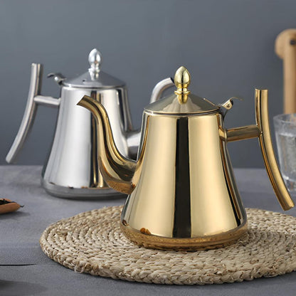 Coffee & Tea Kettle Stainless Steel Built-In Filter