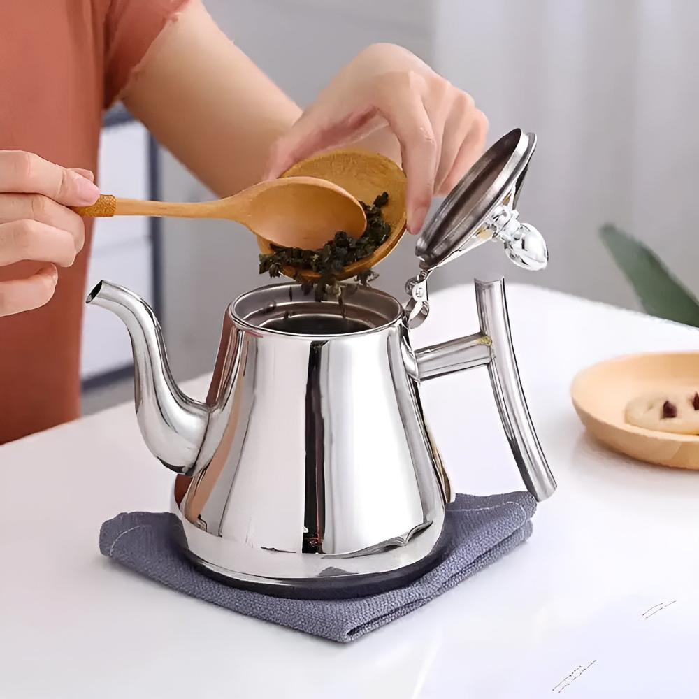 Coffee & Tea Kettle Stainless Steel Built-In Filter