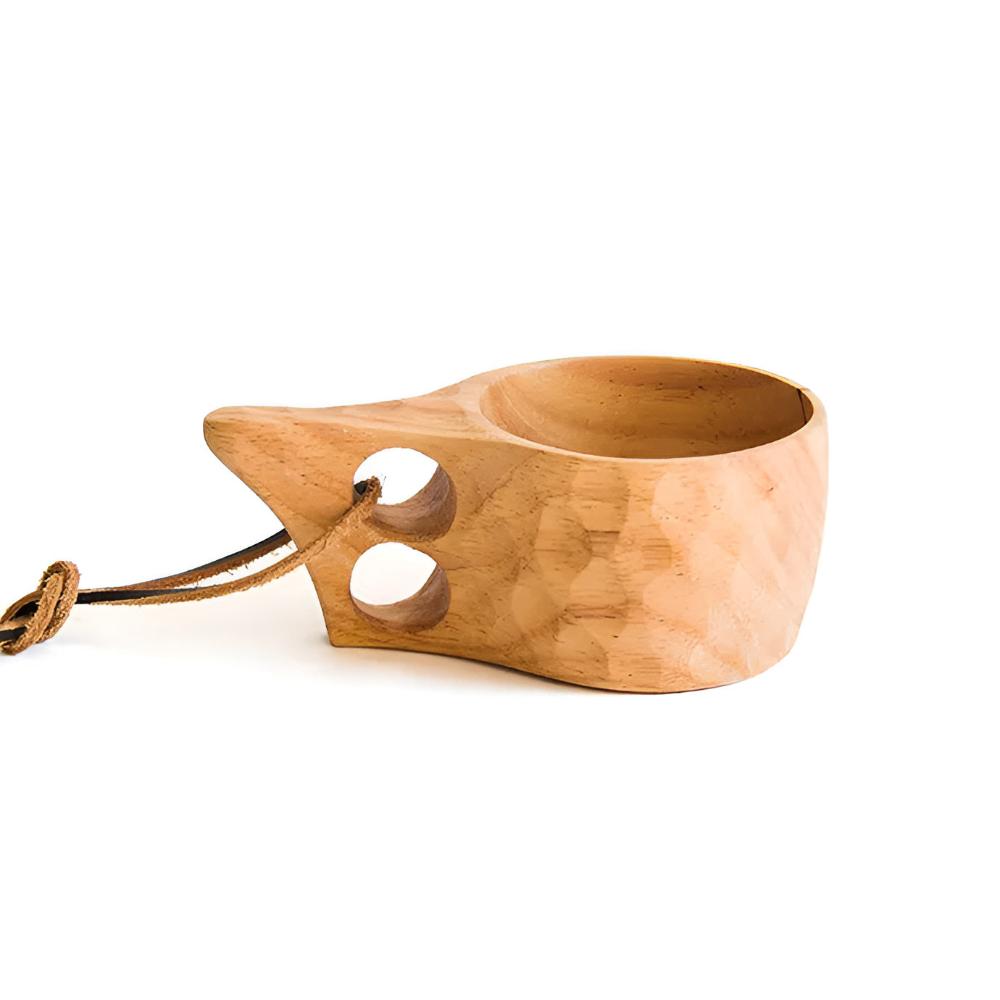 Coffee & Tea Mug Hand-Polished Natural Rubberwood
