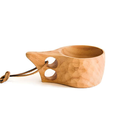 Coffee & Tea Mug Hand-Polished Natural Rubberwood